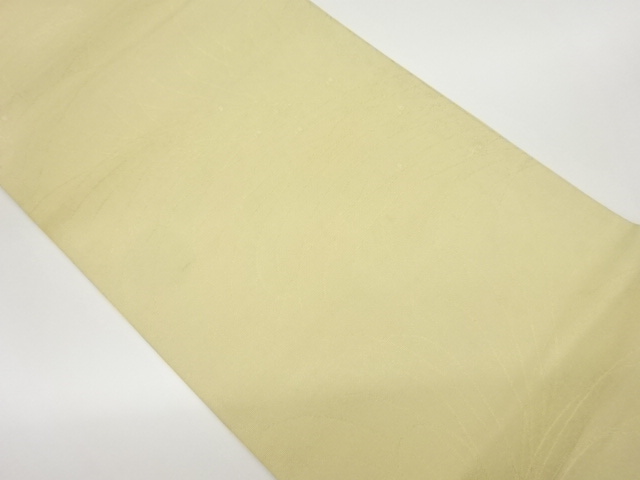 紗 芝模様織出し開き名古屋帯（額縁仕立て）